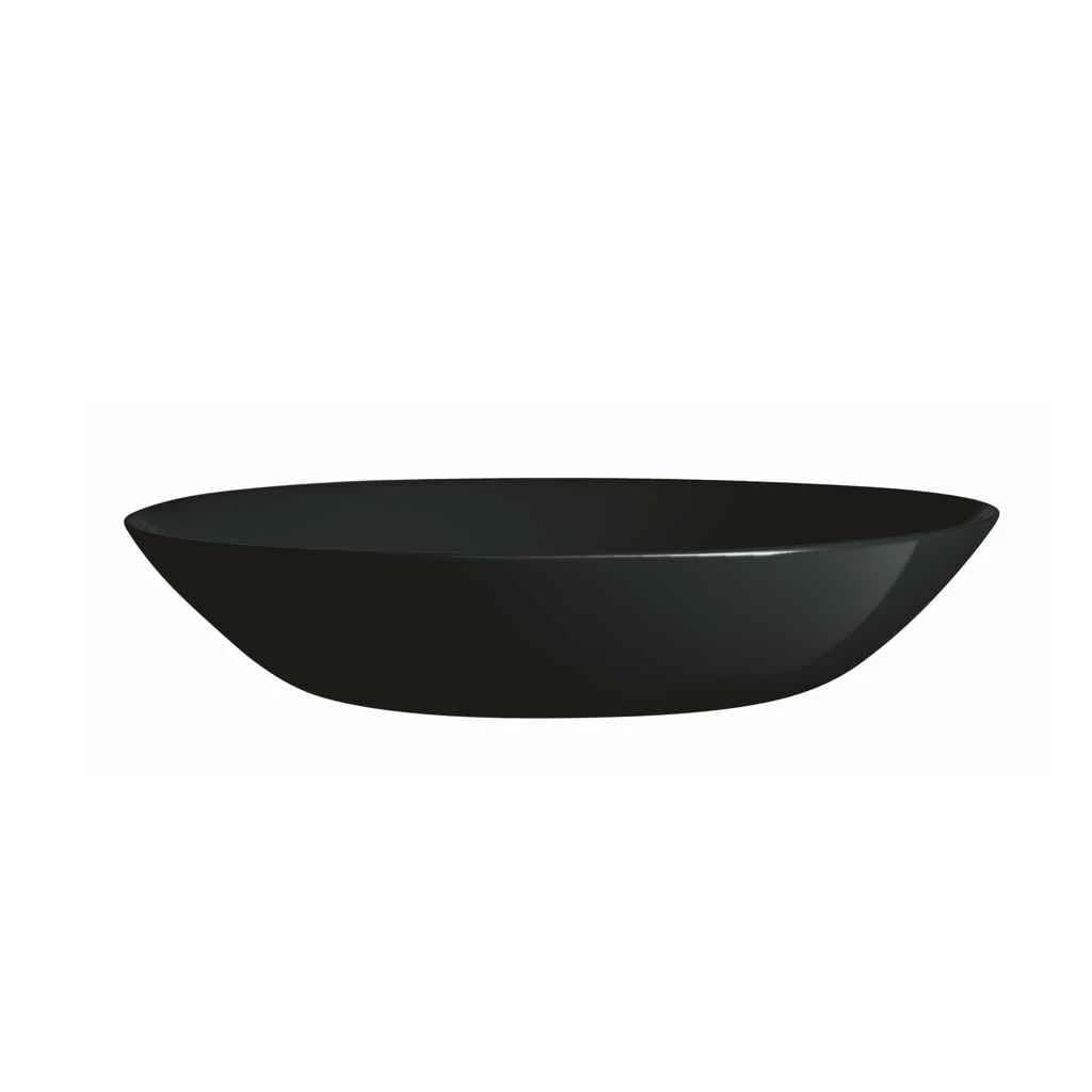 Plato Hondo Vidrio 20 Cm Luminarc Negro Diwali X6 Unid — imagen 3 de 3