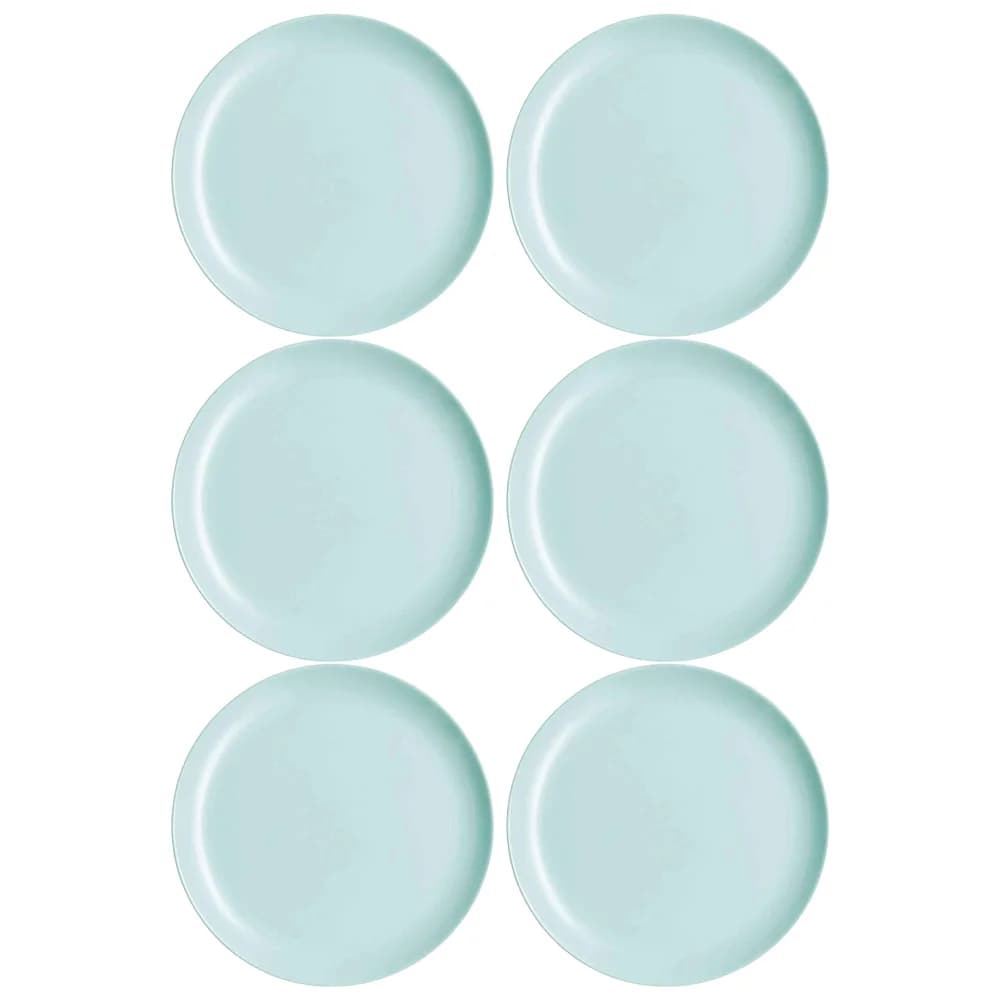 Plato Llano Vidrio 25 Cm Luminarc Diwali X6 Unid Turquesa — imagen 1 de 4