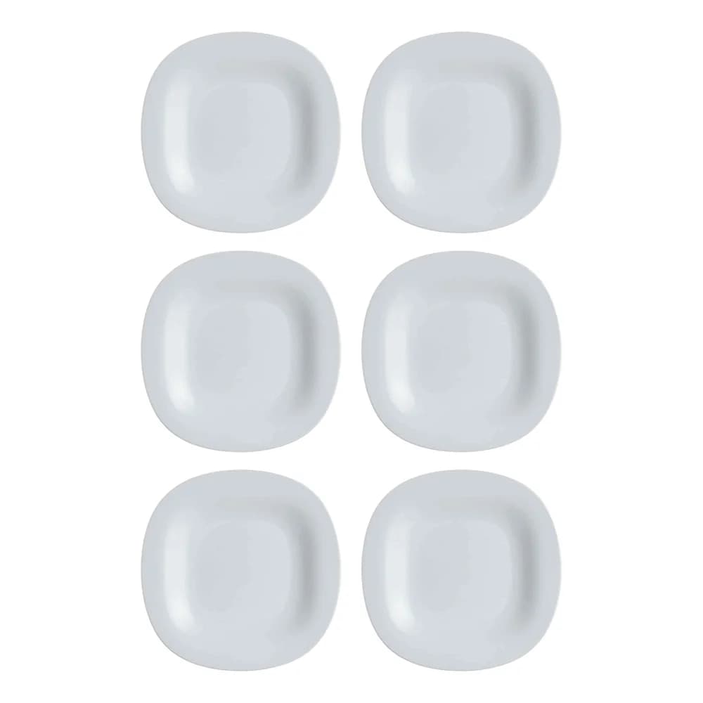 Plato Postre Vidrio Gris Luminarc 19 Cm Carine X6 Unid — imagen 1 de 2