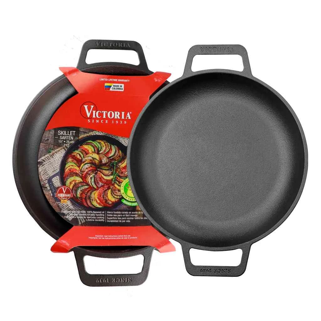 Sarten De Hierro Esmaltado Victoria Con Asas 25 Cm — imagen 2 de 3
