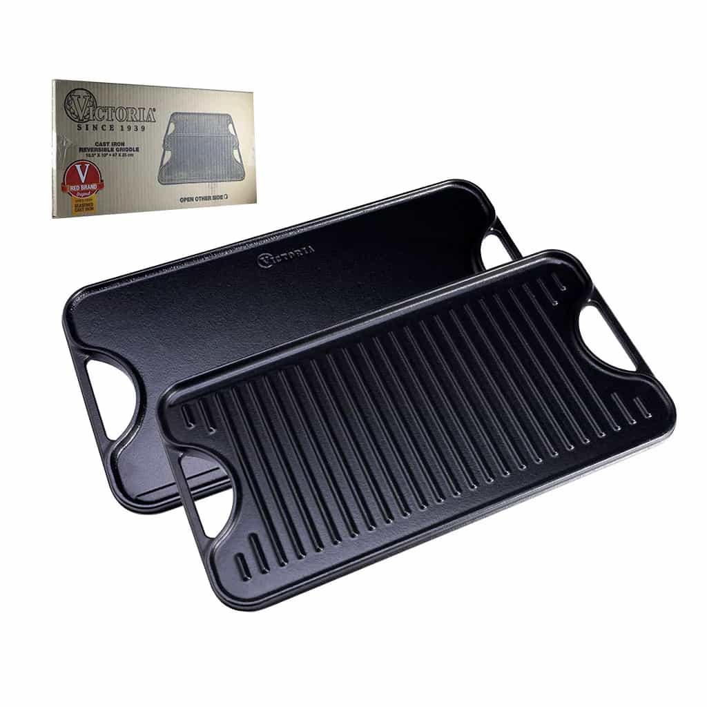 Plancha De Hierro Curado Victoria Reversible 47 X 25 Cm