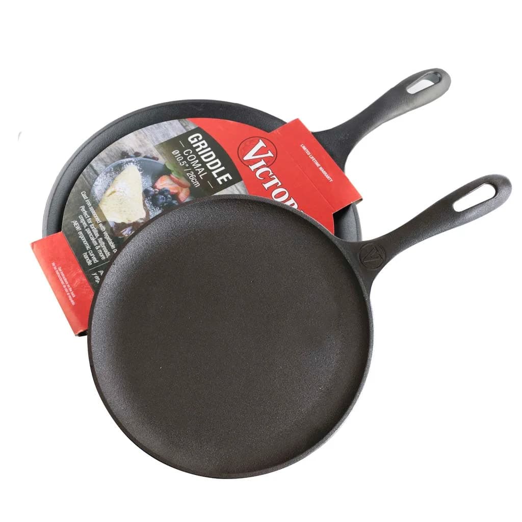 Sarten Comal Hierro Curado 26.5cm Victoria Negro — imagen 1 de 4