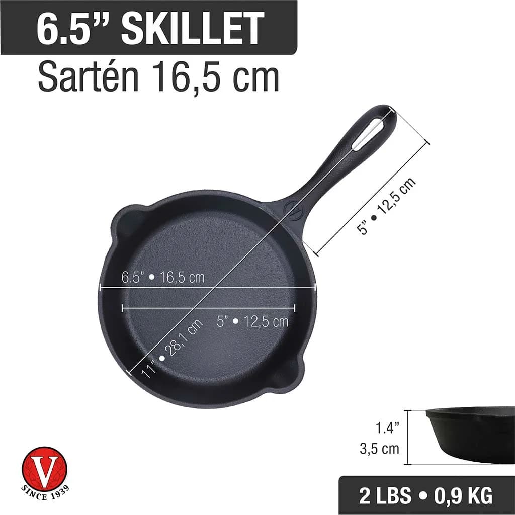 Sarten De Hierro Fundido Esmaltado 16,5 Cm Victoria — imagen 3 de 4
