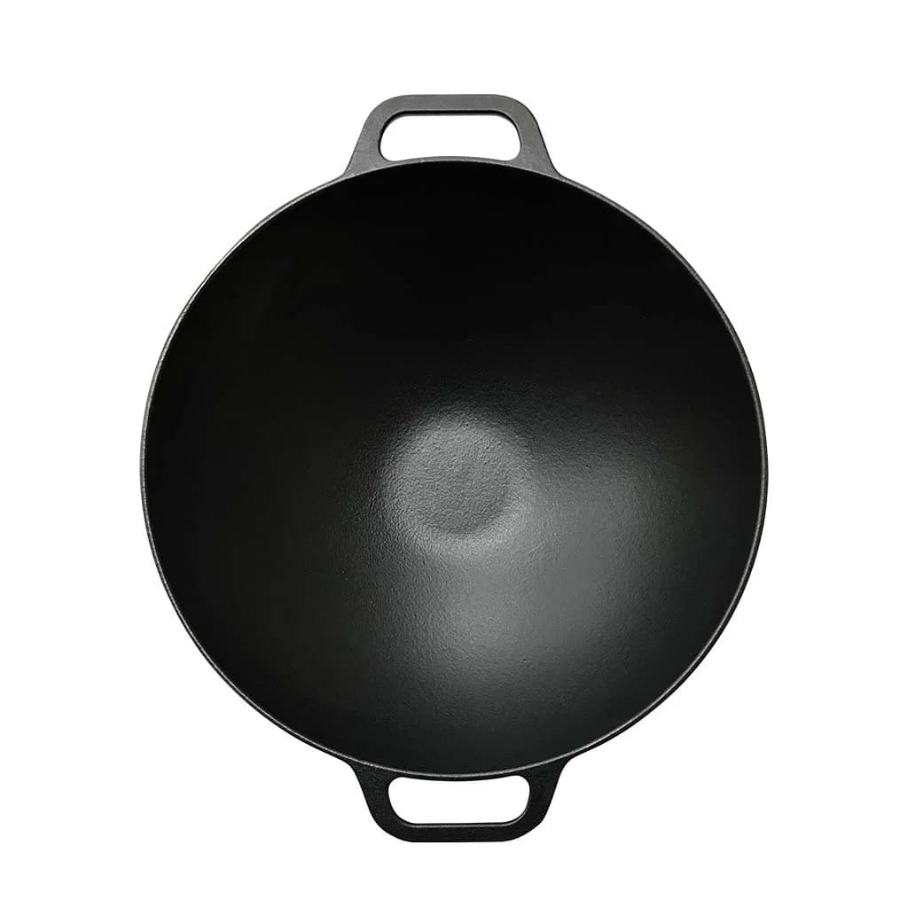 Wok De Hierro Esmaltado Victoria Con Asas 35 Cm 6 Litros — imagen 2 de 4
