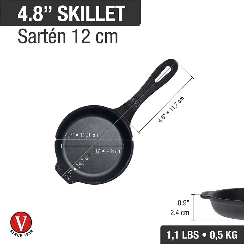Sarten De Hierro Curado Victoria 12 Cm Provolonera — imagen 4 de 4