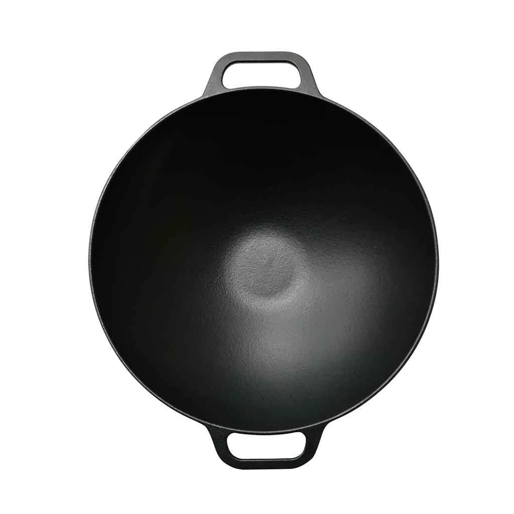 Wok De Hierro Curado 36 Cm Victoria Con Asas 5.8 Litros — imagen 2 de 4