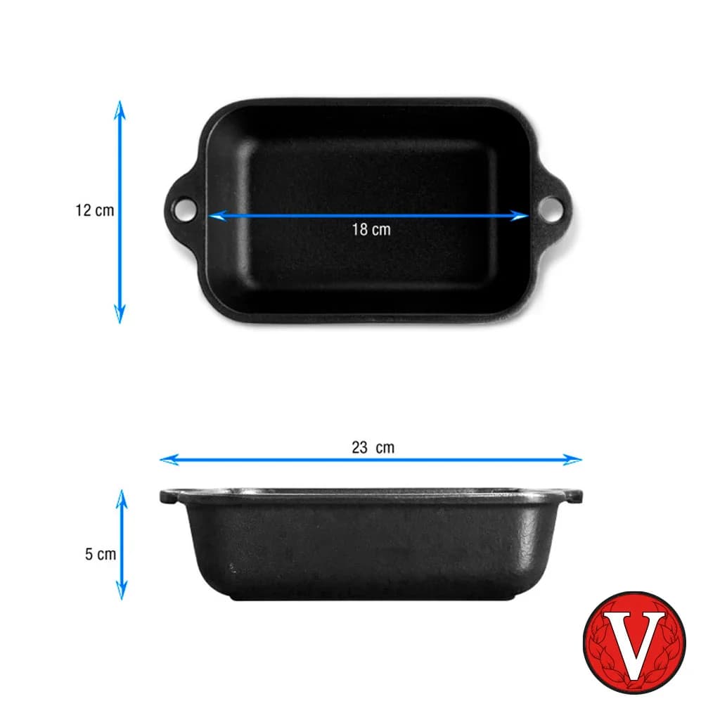 Asadera De Hierro Esmaltado Para Lasagna 18 X 11 Cm — imagen 3 de 4