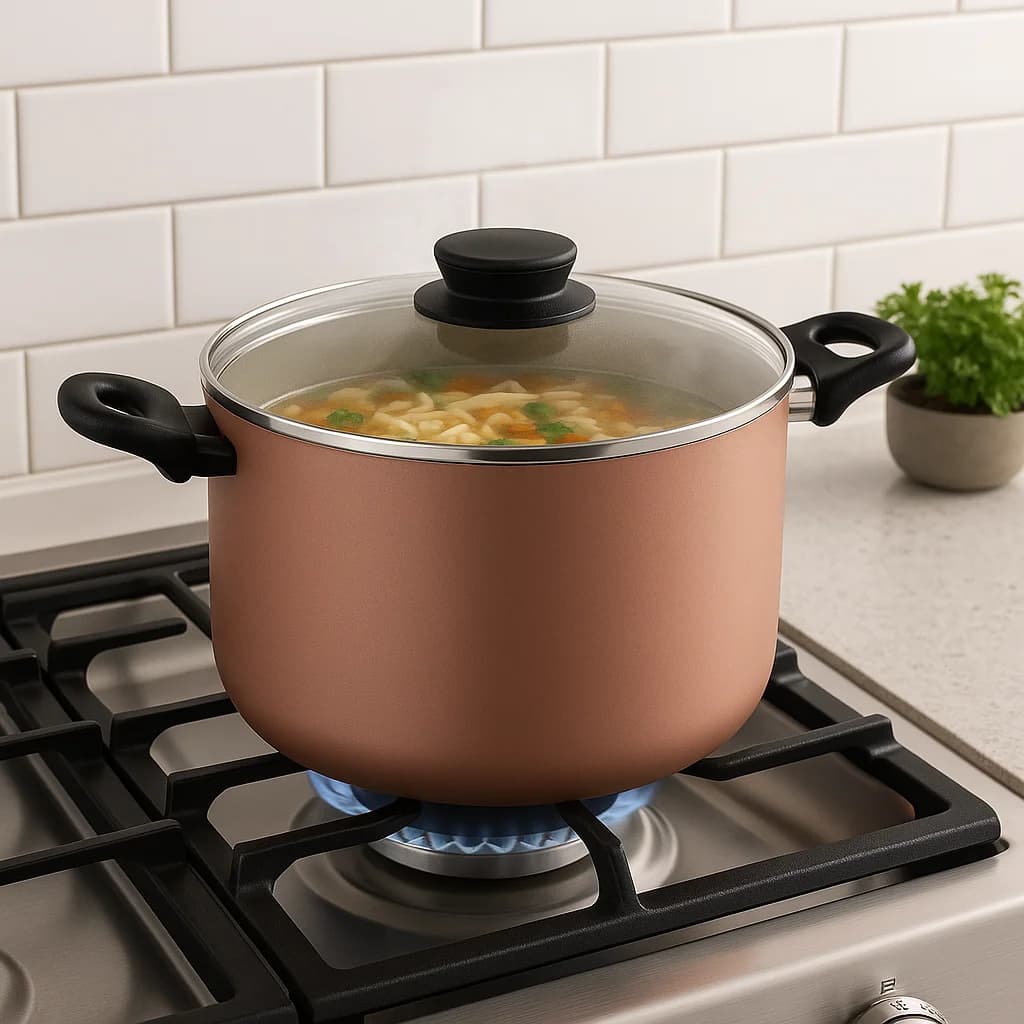 Juego Batería De Cocina Tramontina Antiadherente 9 Pz Linz - ROSA — imagen 3 de 3