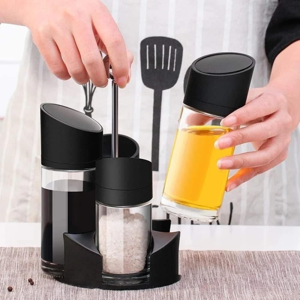 Set Condimentero Vinagre Aceite Sal Pimienta Selecta 4 Pz — imagen 2 de 2