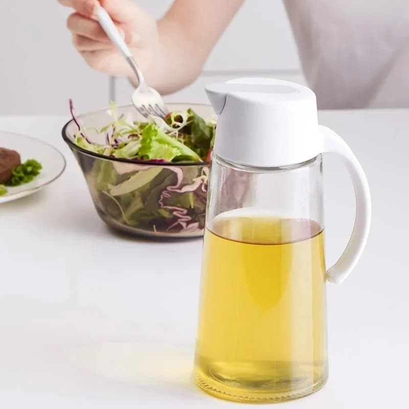 Aceitera Con Tapa Automatica 630 Ml Vidrio Plastico Selecta — imagen 3 de 3