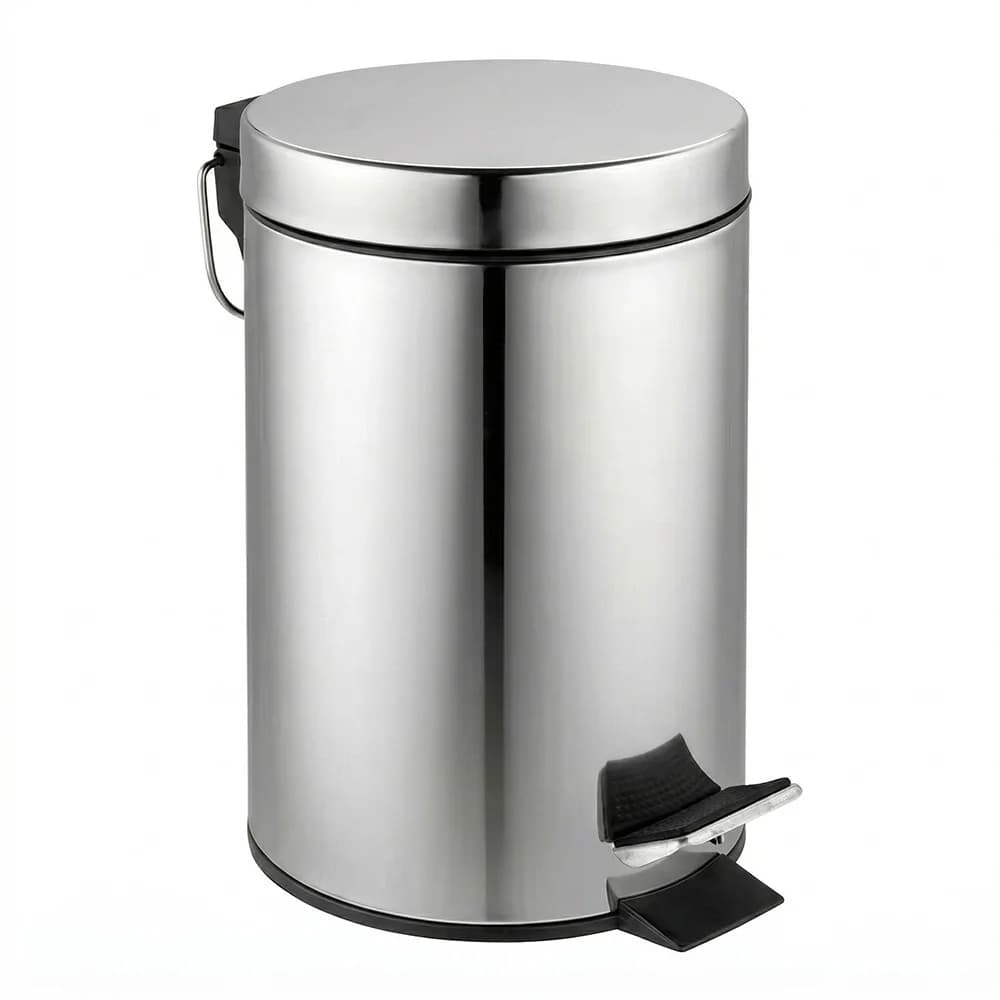 Papelera Acero Inoxidable 12 Litros Tacho Cesto Con Pedal Y Tapa — imagen 1 de 5