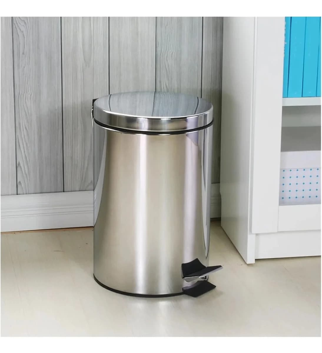 Papelera Acero Inoxidable 12 Litros Tacho Cesto Con Pedal Y Tapa — imagen 3 de 5