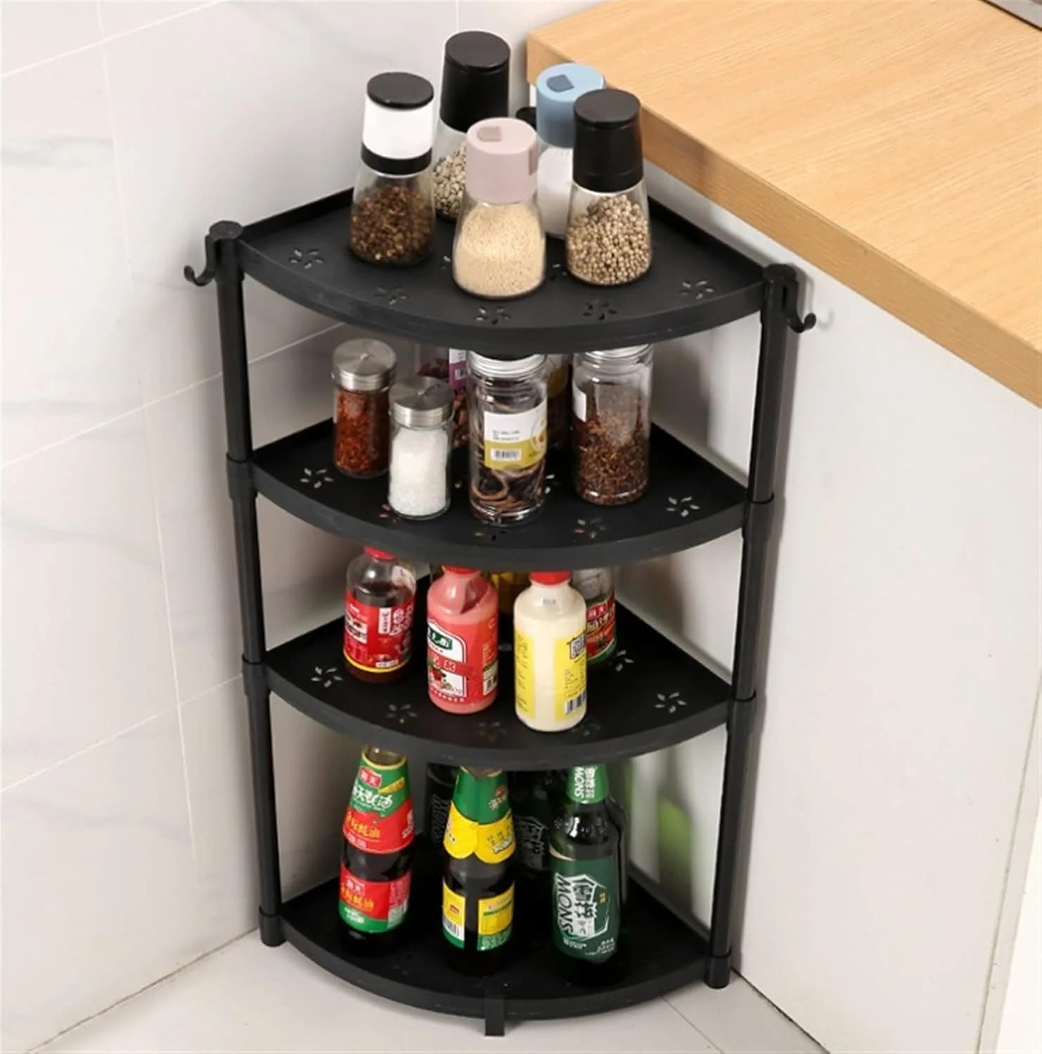 Estante Esquinero 4 Niveles Organizador Baño Cocina — imagen 3 de 3