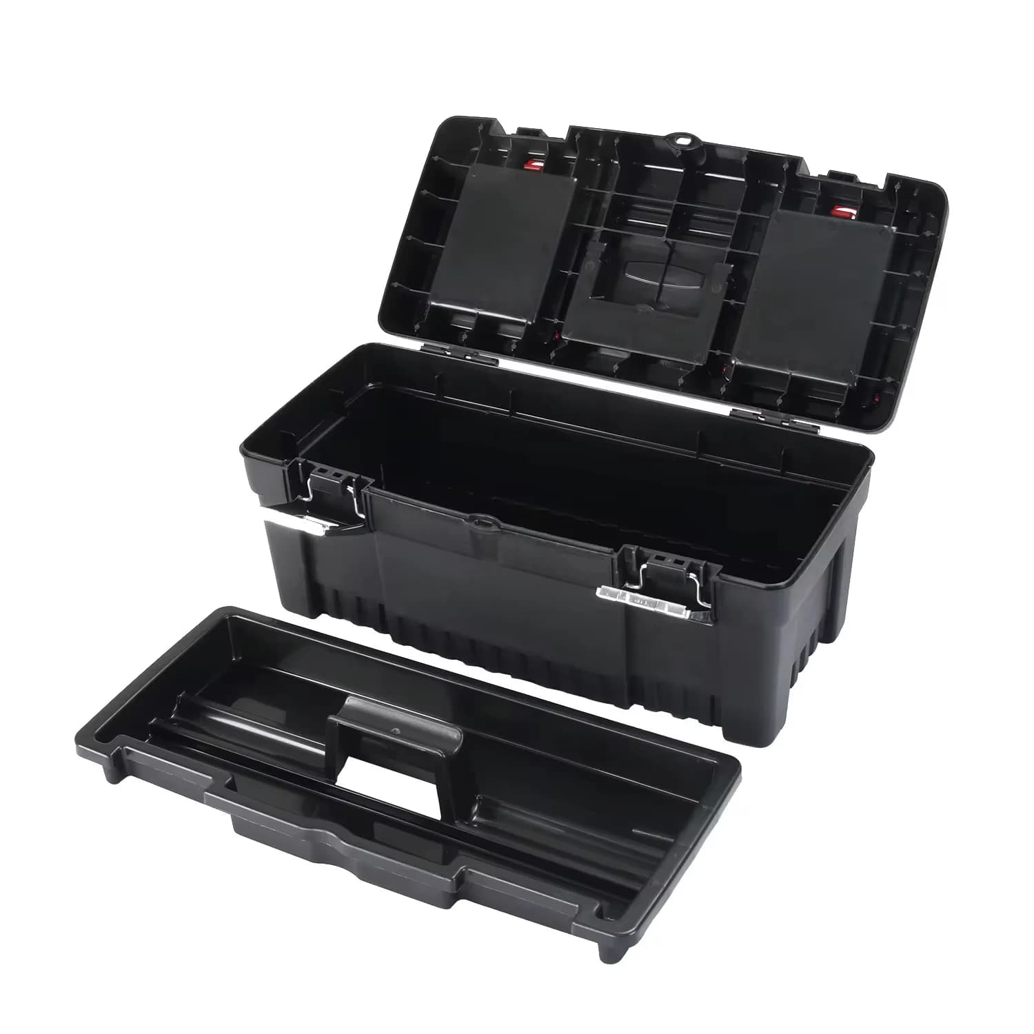Caja De Herramientas Wiseup 41 Cm Bandeja Y Cierres Acero — imagen 2 de 4