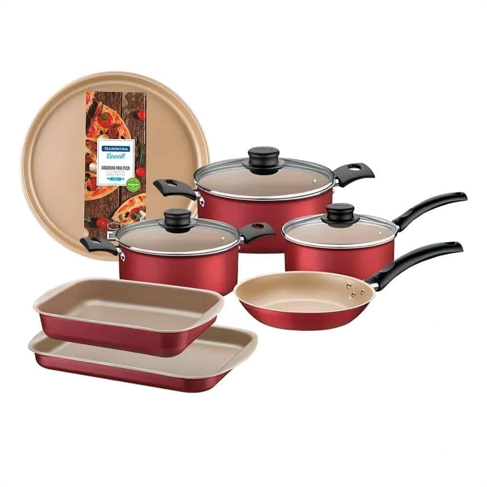 Juego De Ollas Asaderas Tramontina Kit De Cocina 10 Piezas — imagen 2 de 2