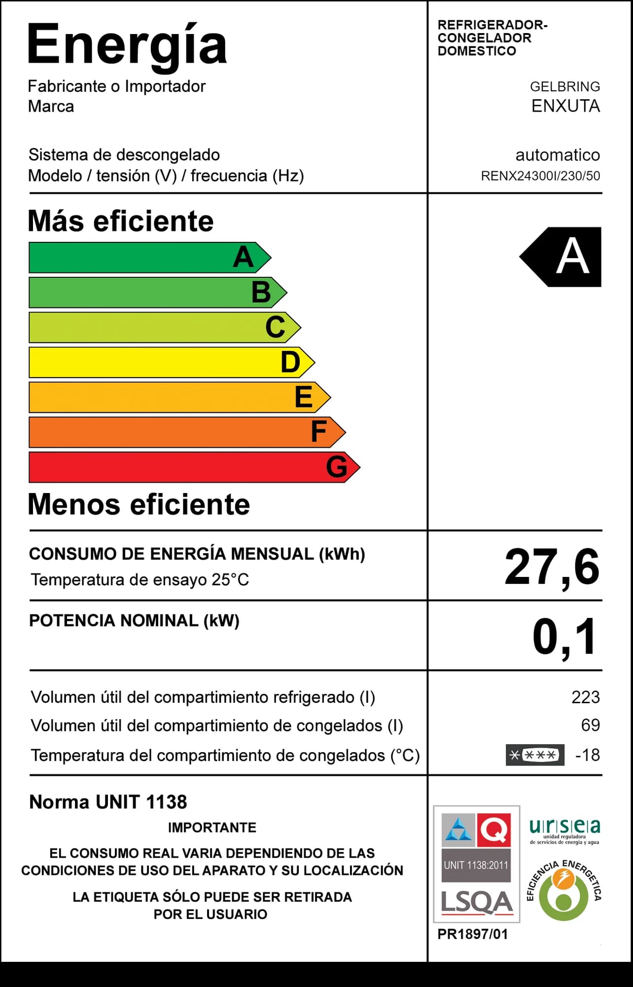 Refrigerador No frost — imagen 3 de 3