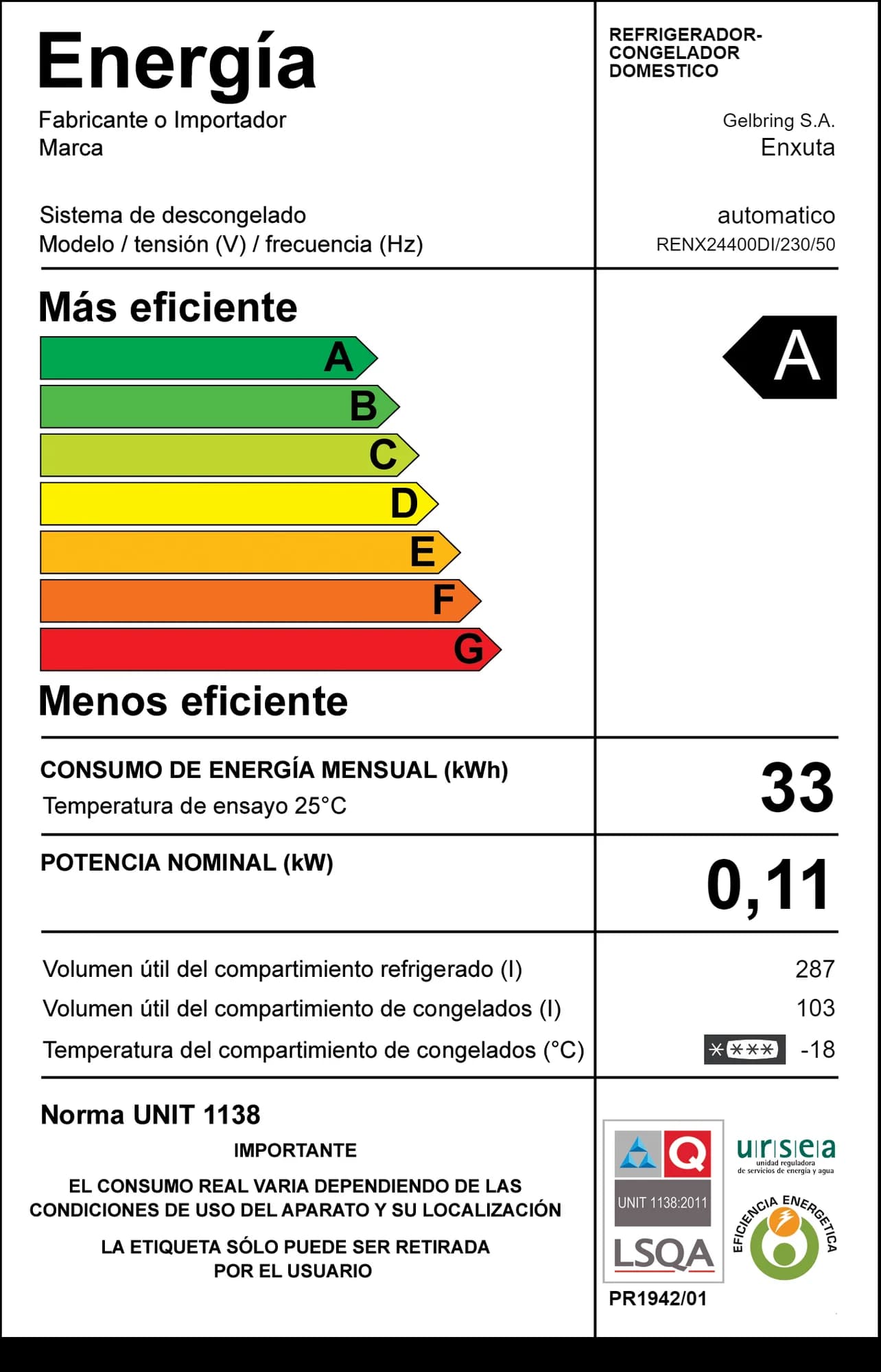 Refrigerador No Frost con dispensador - Frio Seco — imagen 3 de 3
