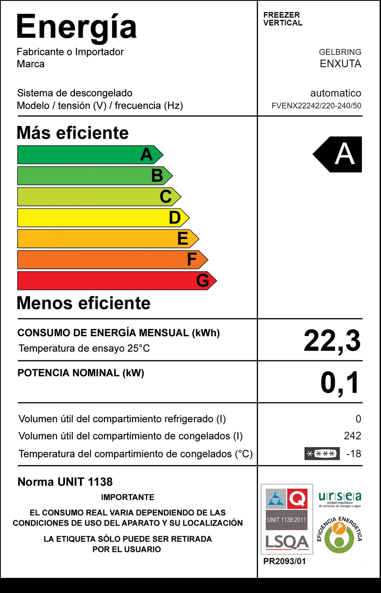 Freezer Vertical — imagen 2 de 4