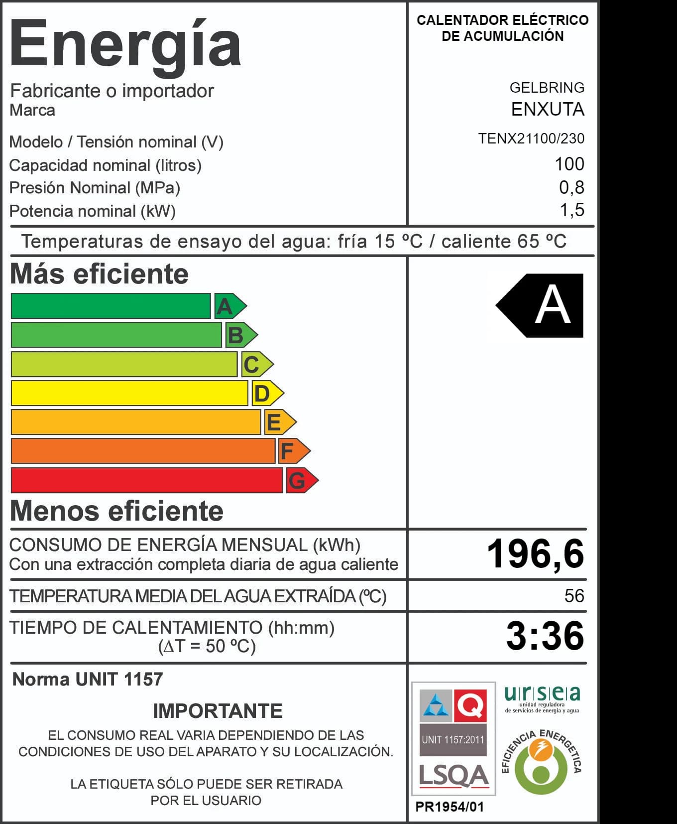 Termotanque de acero — imagen 2 de 3