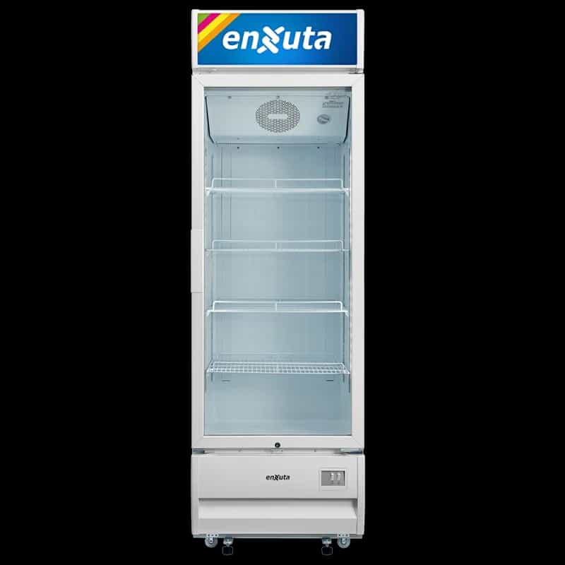 Vitrina Comercial Vertical 416 Litros con Cenefa Luminosa Led