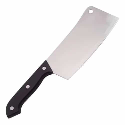Hachuela De Cocina Acero Inoxidable 30 Cm Hoja 17 X 7 Cm Acero Negro