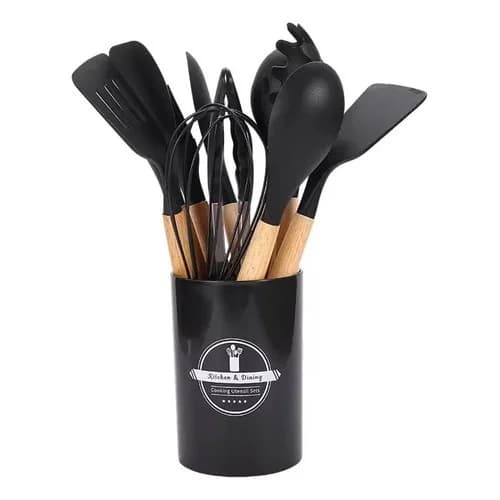 Set Menage 12 Pz Completo Utensilios Cocina Silicona Rígida — imagen 1 de 6