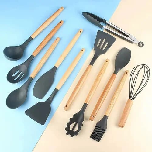 Set Menage 12 Pz Completo Utensilios Cocina Silicona Rígida — imagen 6 de 6