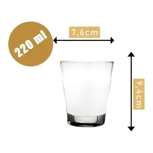 Vaso Old Fashioned Nadir 220 Ml Vidrio Pack X24 — imagen 2 de 2