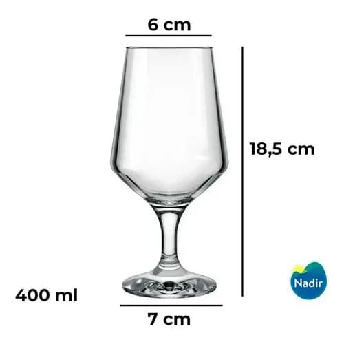 Copa De Cerveza Nadir Brunello 400 Ml Vidrio Pack X12 — imagen 3 de 5