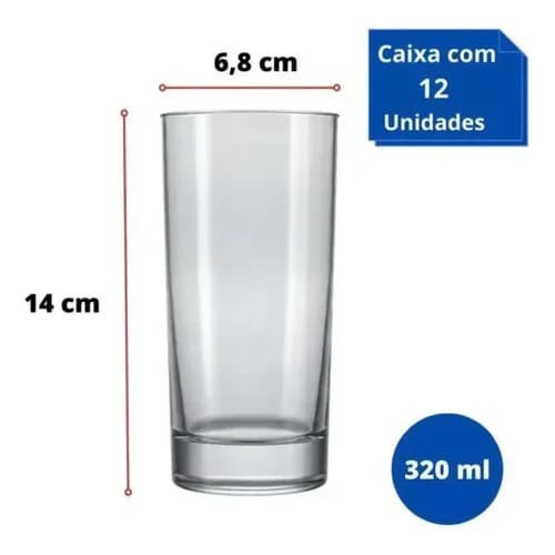 Vaso Multiuso Nadir Atol 320 Ml Vidrio Pack X12 — imagen 4 de 4