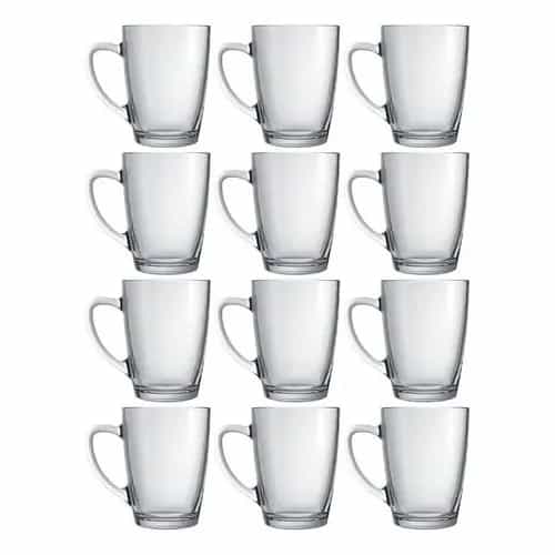 Taza De Café Y Cappuccino Nadir Tarsila 300 Ml Vidrio Set X12