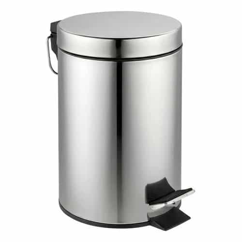 Papelera Acero Inoxidable 20 L Con Pedal Y Tapa