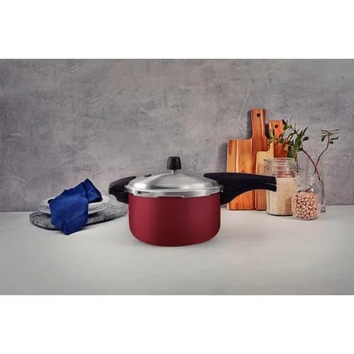 Olla A Presión Tramontina Vancouver Effect Aluminio 6 L Roja — imagen 3 de 3