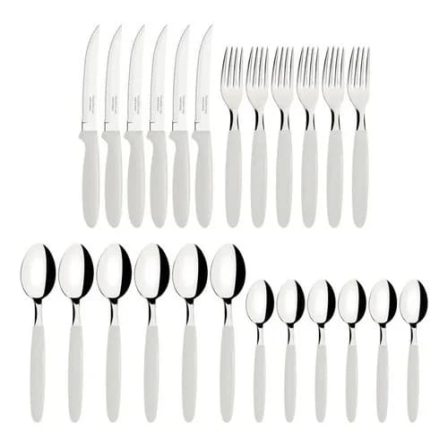 Juego De Cubiertos Tramontina Ipanema 25 Piezas Con Cajón Blanco — imagen 2 de 3