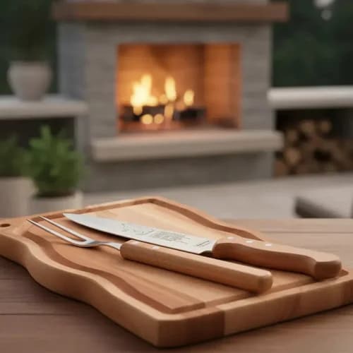 Set Parrillero Tramontina Churrasco Acero Inoxidable Con Tabla Y Cuchillo — imagen 5 de 5