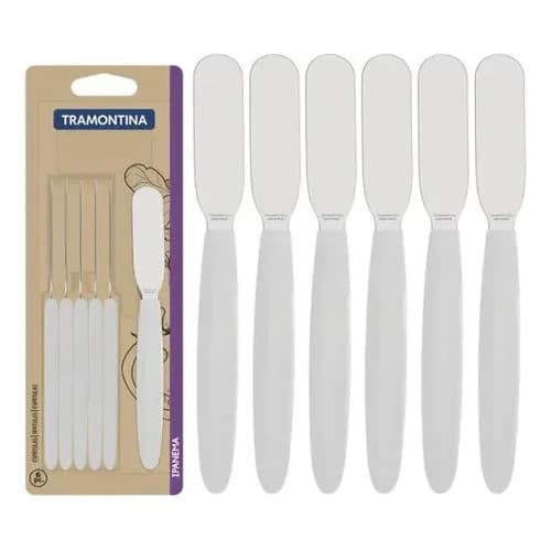 Juego De Espátulas Para Manteca Tramontina 6 Piezas Blanco — imagen 1 de 3