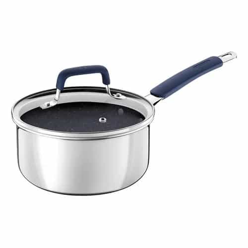 Cacerola Tramontina Romagna Cerámica Y Aluminio 16 Cm Con Tapa Negra