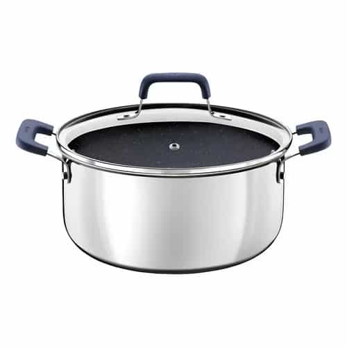 Cazuela Tramontina Romagna Cerámica 20 Cm Con Tapa Negra