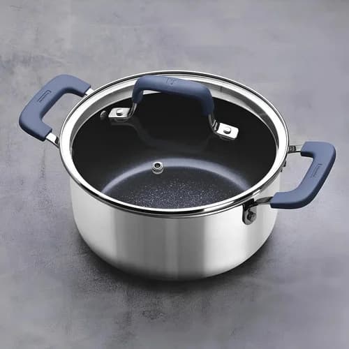 Cazuela Tramontina Romagna Cerámica 20 Cm Con Tapa Negra — imagen 4 de 4