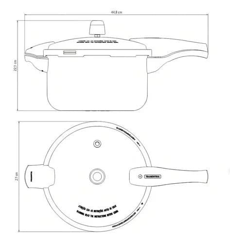 Olla A Presión Tramontina Vancouver 24 Cm 6 L Negra — imagen 5 de 9