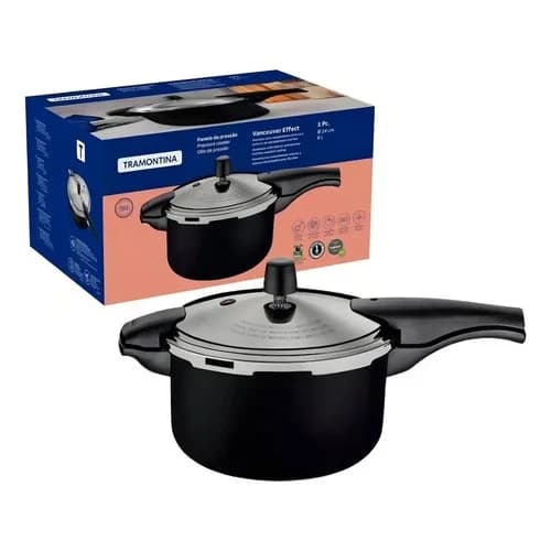 Olla A Presión Tramontina Vancouver 24 Cm 6 L Negra — imagen 7 de 9