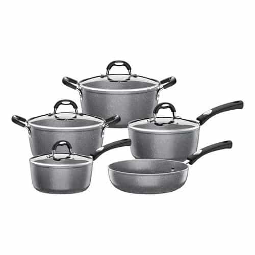 Juego De Utensilios Tramontina Mônaco Antiadherentes 5 Piezas Gris