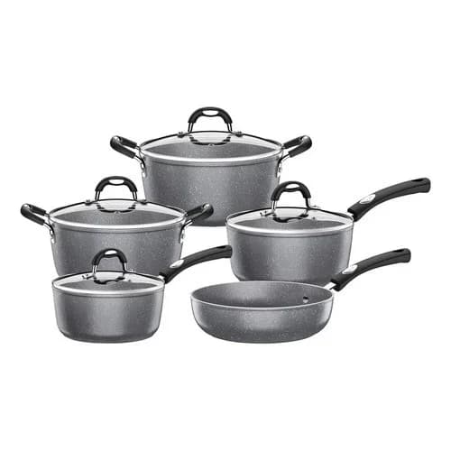 Juego De Utensilios Tramontina Mônaco Antiadherentes 5 Piezas Gris — imagen 1 de 5