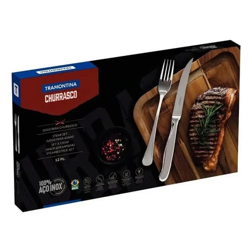 Set Para Barbacoa Tramontina Zurique Acero Inoxidable 12 Piezas — imagen 3 de 4