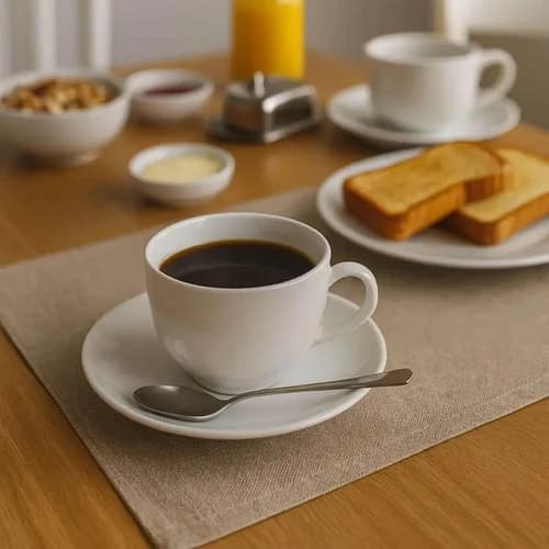 Set Taza Y Platillo Para Té Tramontina Porcelana 250 Ml Blanco — imagen 8 de 8