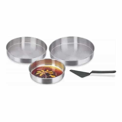 Kit X3 Bandejas Redondas Para Tartas Fortaleza Aluminio 18-24-30 Cm