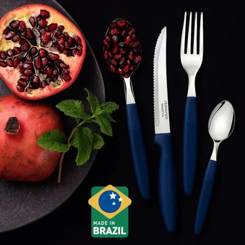 Juego De Cubiertos Tramontina Ipanema Acero Inoxidable 25 Piezas Azul — imagen 8 de 8