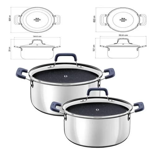 Juego Utensilios Cocina Tramontina Romagna Ceramic 4 Piezas Azul — imagen 5 de 9