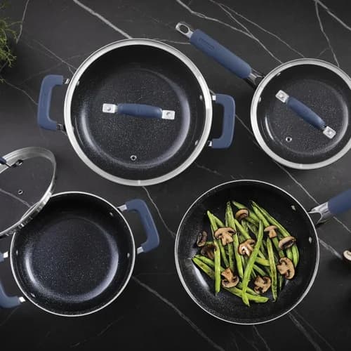 Juego Utensilios Cocina Tramontina Romagna Ceramic 4 Piezas Azul — imagen 6 de 9