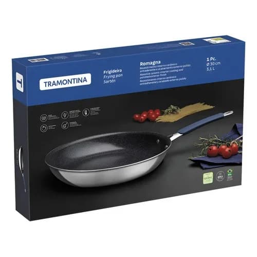 Sartén Tramontina Romagna Cerámica Y Aluminio 30 Cm Negro — imagen 4 de 4